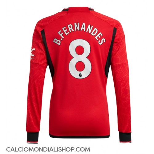 Maglie da calcio Manchester United Bruno Fernandes #8 Prima Maglia 2023-24 Manica Lunga